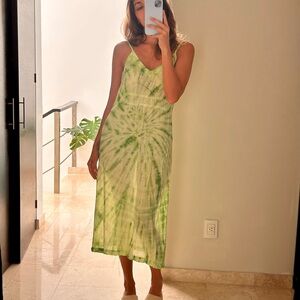 LACAUSA ~ Green Tie-Dye Maxi Dress